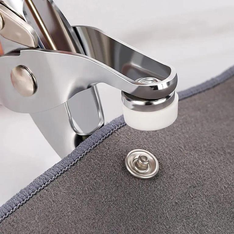High Quality Metal Snap Buttons Press Plier_9.5mm Metal Sewing Prong Ring Buttons Clip Plier _Diy Button Punch Tool For Baby Clothes_abaya Ring Metal Button Presser Machine