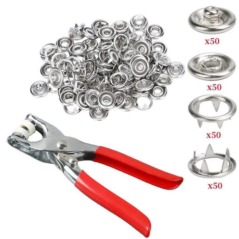 High Quality Metal Snap Buttons Press Plier_9.5mm Metal Sewing Prong Ring Buttons Clip Plier _Diy Button Punch Tool For Baby Clothes_abaya Ring Metal Button Presser Machine
