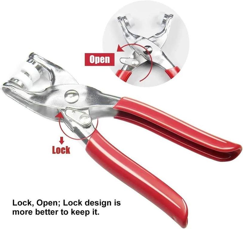 High Quality Metal Snap Buttons Press Plier_9.5mm Metal Sewing Prong Ring Buttons Clip Plier _Diy Button Punch Tool For Baby Clothes_abaya Ring Metal Button Presser Machine